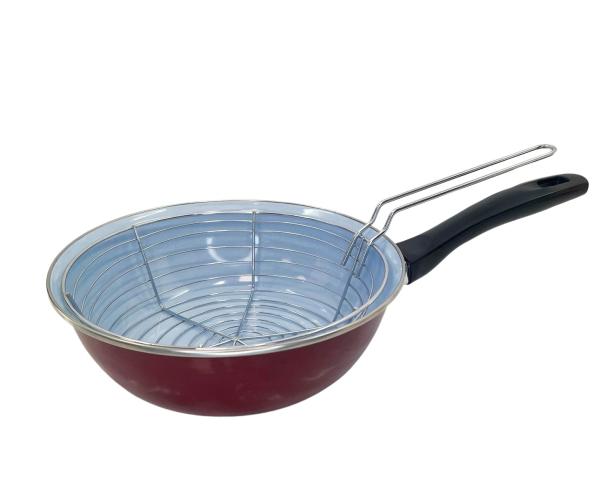 Frittiertopf 24cm mit Metallkorb